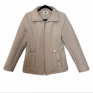 Gallery lighter Weight Beige Quilted Jacket Sz. S